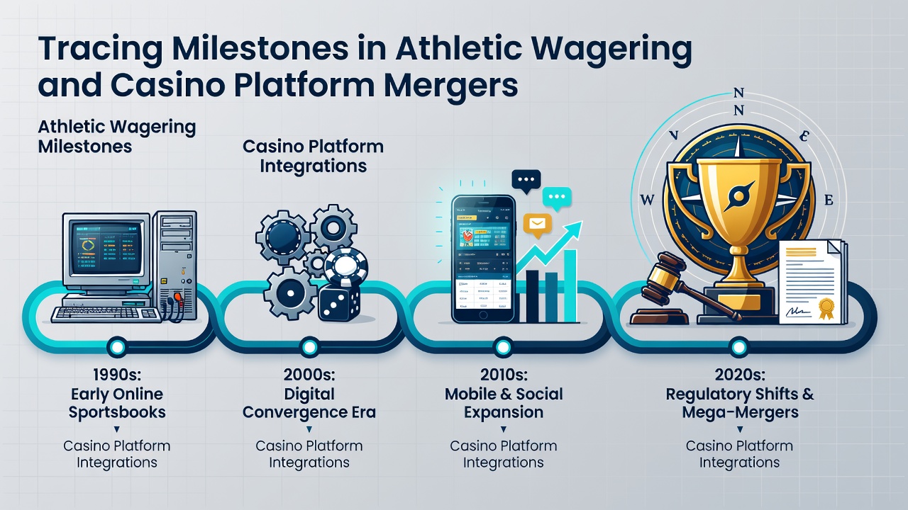 Modern corporate headquarters and digital interface representing recent platform merger activity